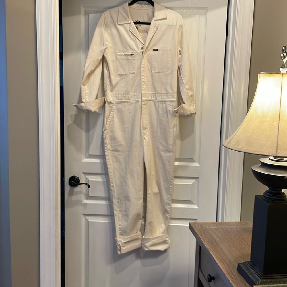 Lee cream union-alls.